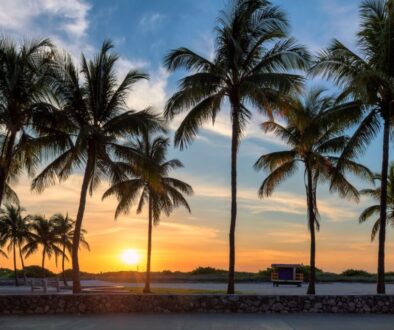 A great view of sunset from one of the best beach resorts in Florida.