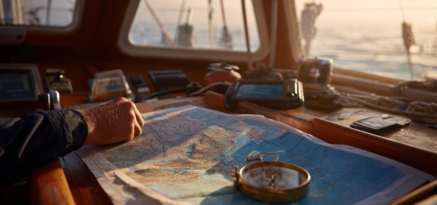Charts, GPS, and compasses belong on every boating safety equipment checklist.