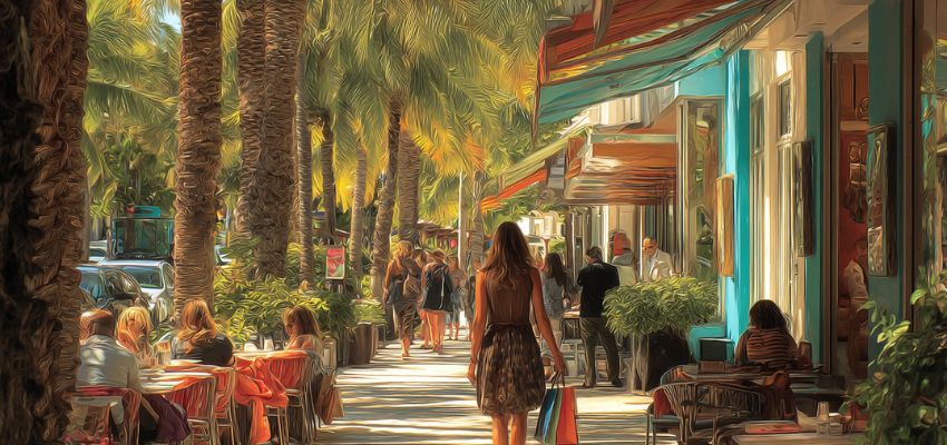 The woman went to Miami to spend time shopping.