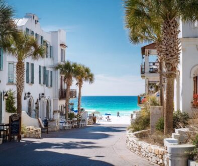 A place in Rosemary Beach, Florida where people go and relax.
