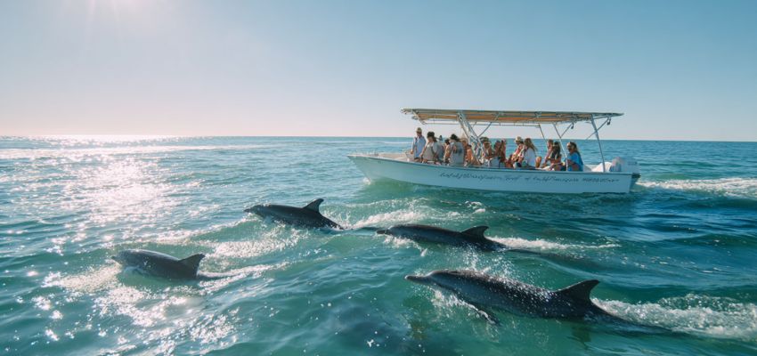 At Rosemary Beach, FL, you can go on fun tours. See fish, waves, and maybe even dolphins.